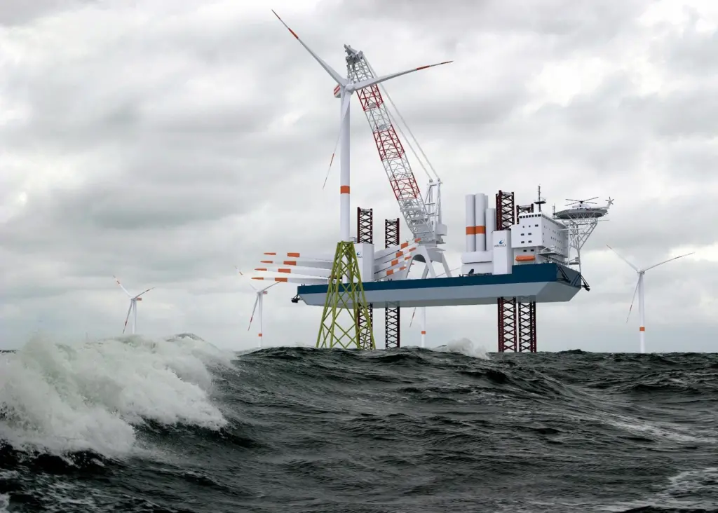 This HPTIV can operate in year around weather conditions with an operational water depth range of 4.5m to 50m.