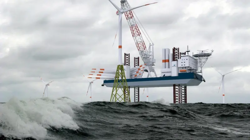 This HPTIV can operate in year around weather conditions with an operational water depth range of 4.5m to 50m.