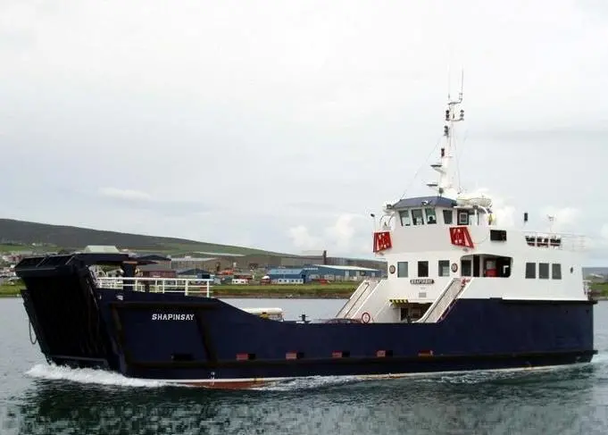 ‘MV Shapinsay’ is being lengthened and given new engines at Macduff Shipyards.