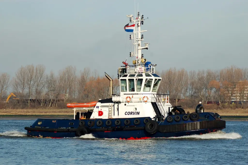 The ‘Ulupina’ class tug Corvin has been acquired by SMS Towage Ltd from the German operator H Schraam. (Photo courtesy of Leen vd Meijden)