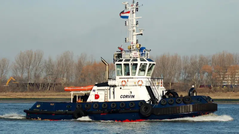 The ‘Ulupina’ class tug Corvin has been acquired by SMS Towage Ltd from the German operator H Schraam. (Photo courtesy of Leen vd Meijden)
