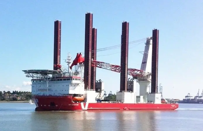 MPI Adventure is seen arriving in the port of Harwich on Monday. Photo: Paul Bell