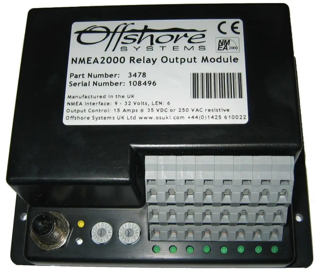 The 8 Way NMEA 2000 Relay Output Module.
