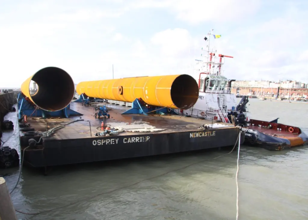 Concrete foundations may replace steel monopiles as offshore wind farms move into deeper waters. Photo by Peter Barker