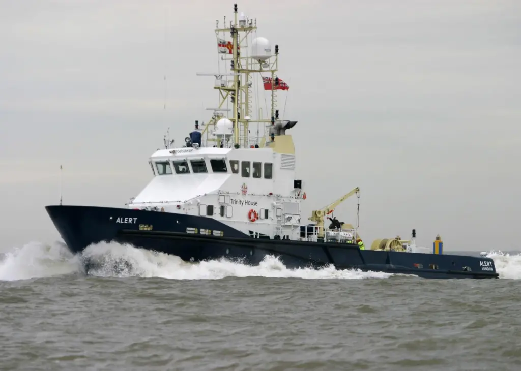 Alert is one of three Trinity House vessels, each powered by a different manufacturer’s engines, having its engines maintained and serviced by Finning.