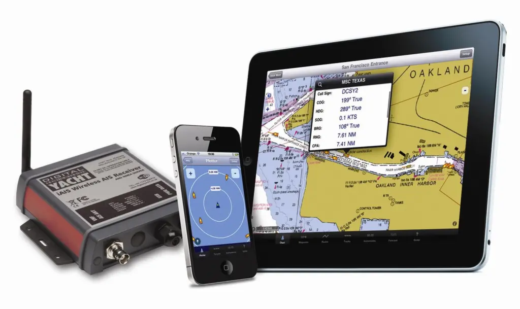 Digital Yacht’s iAIS helps identify other vessels that are equipped with an AIS transponder by communicating with Apple devices via a WiFi interface.