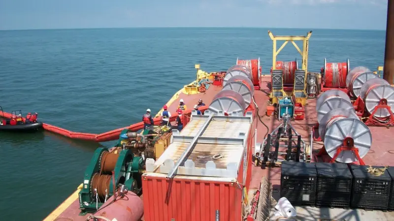 The RESOLVE Marine Group was involved with boom deploying during the Deepwater Horizon cleanup response in the Gulf of Mexico.