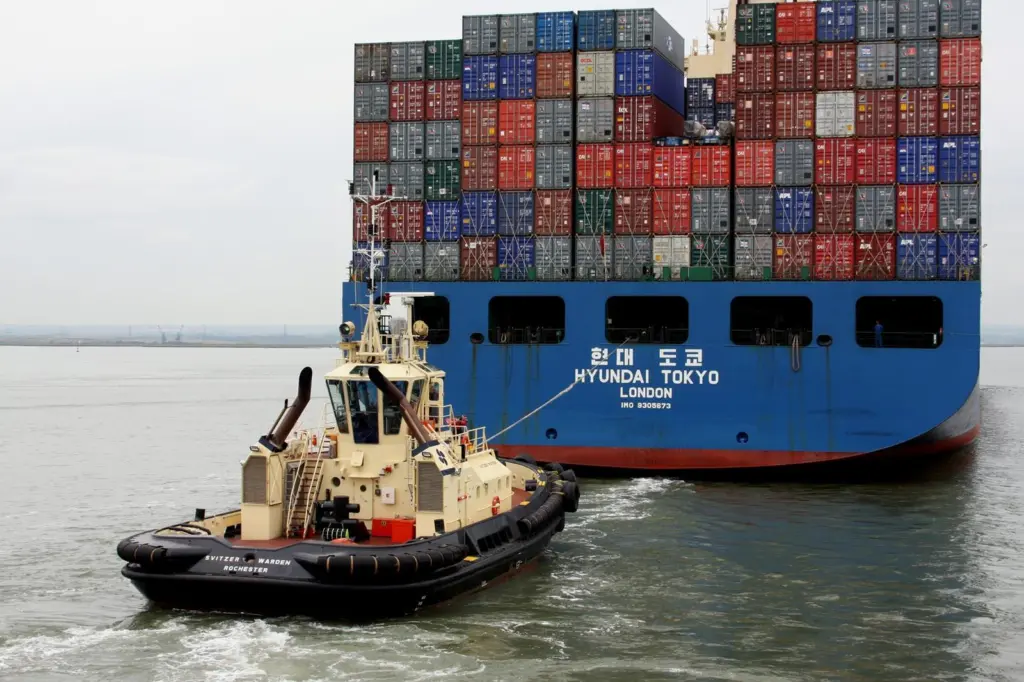 The correct positioning of deck equipment aboard large ship is an important factor to consider when working with attendant tugs.