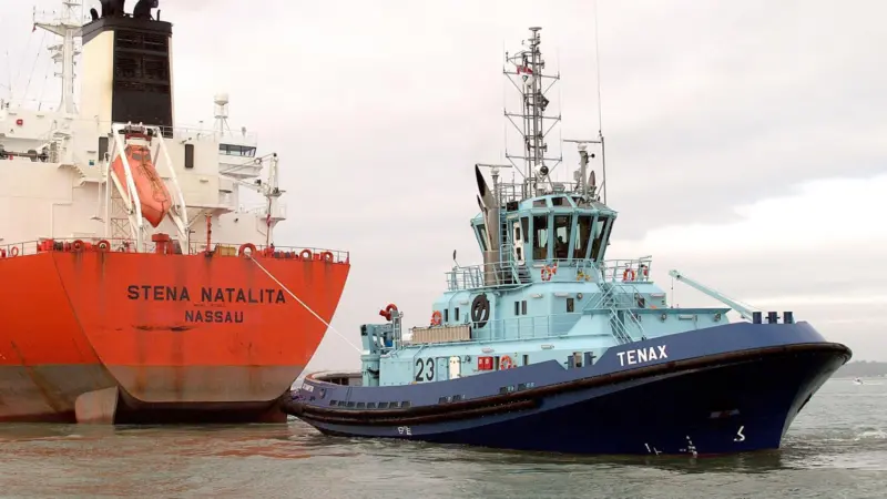 The escort tug Tenax is on bare boat charter to Boa in Gothenburg.