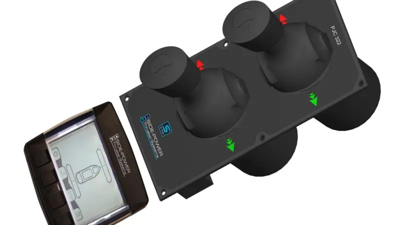 Operator control is via fingertip joysticks connected to an intelligent LCD panel offering real-time system information.