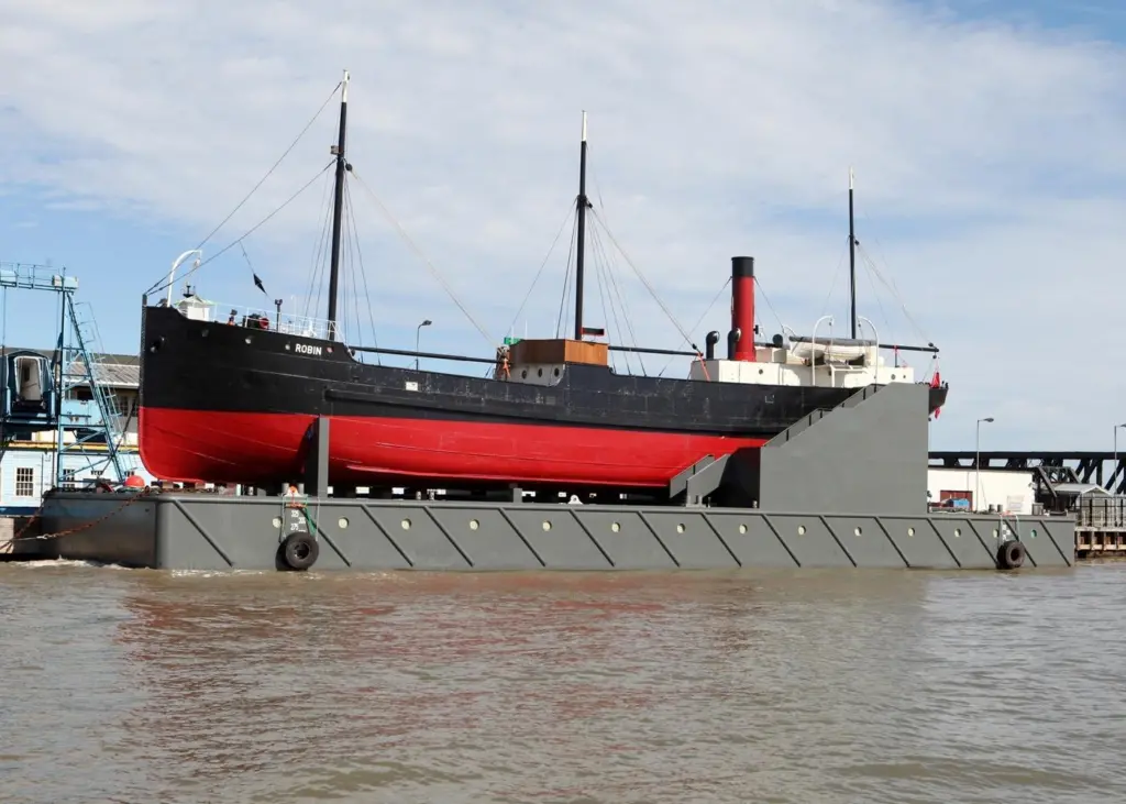 SS Robin is now mounted in its own pontoon, which gives the Trust additional space for educational and cultural activities. Photo: Andy Howes