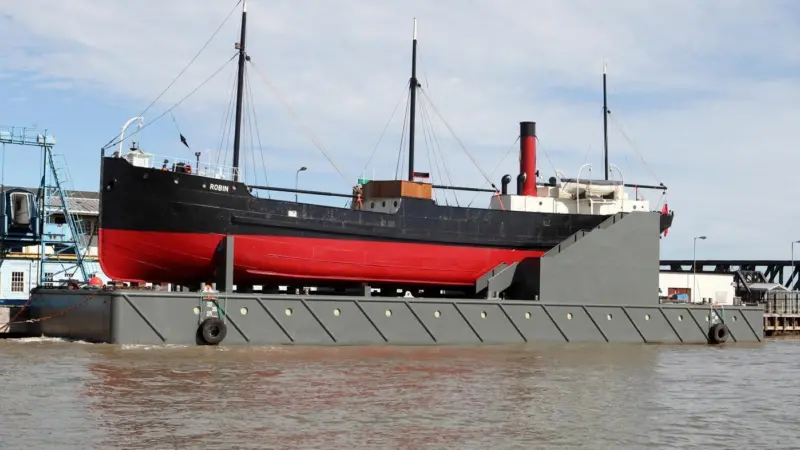SS Robin is now mounted in its own pontoon, which gives the Trust additional space for educational and cultural activities. Photo: Andy Howes