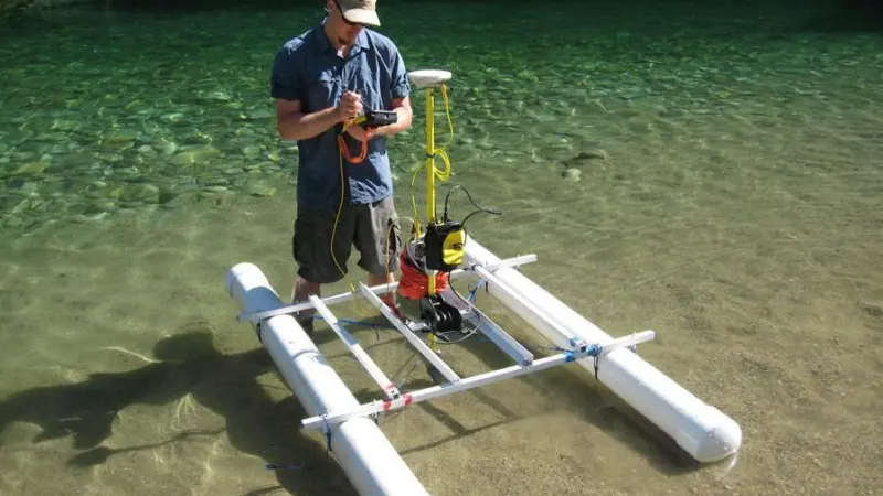 Seafloor Systems’ portable integrated HydroLite system for rapid accurate measurement and logging of depths.