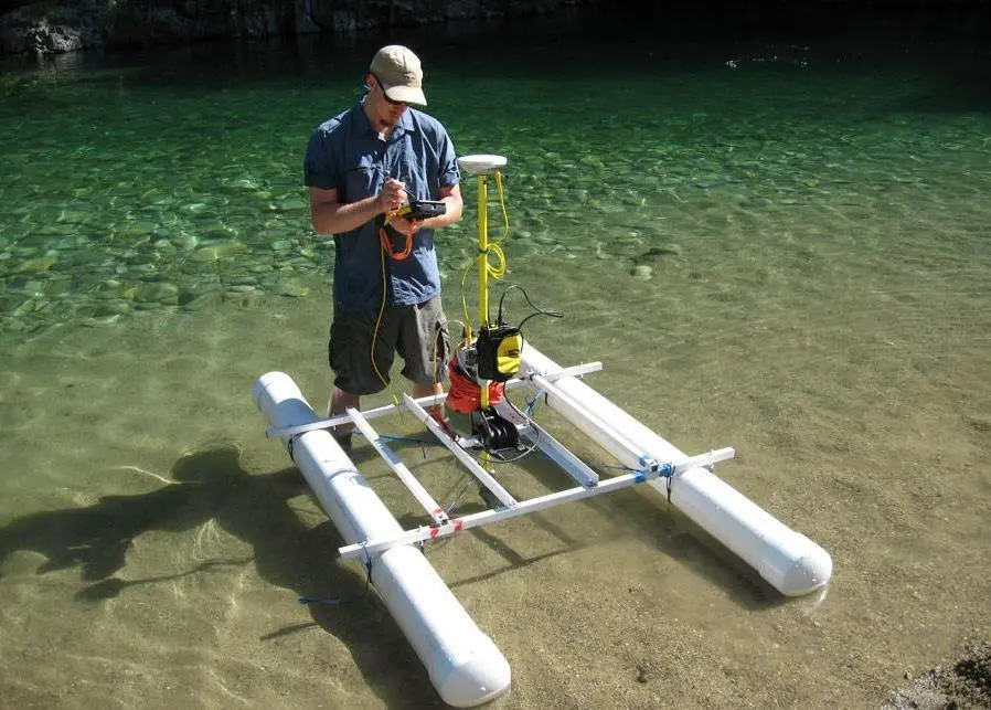 Seafloor Systems’ portable integrated HydroLite system for rapid accurate measurement and logging of depths.