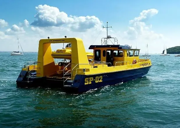 MSV Explorer on board the SP02 catamaran