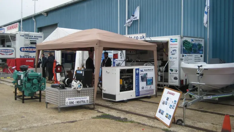 WaterMota added a quayside display at Seawork 2011, in additional to its usual inside location.