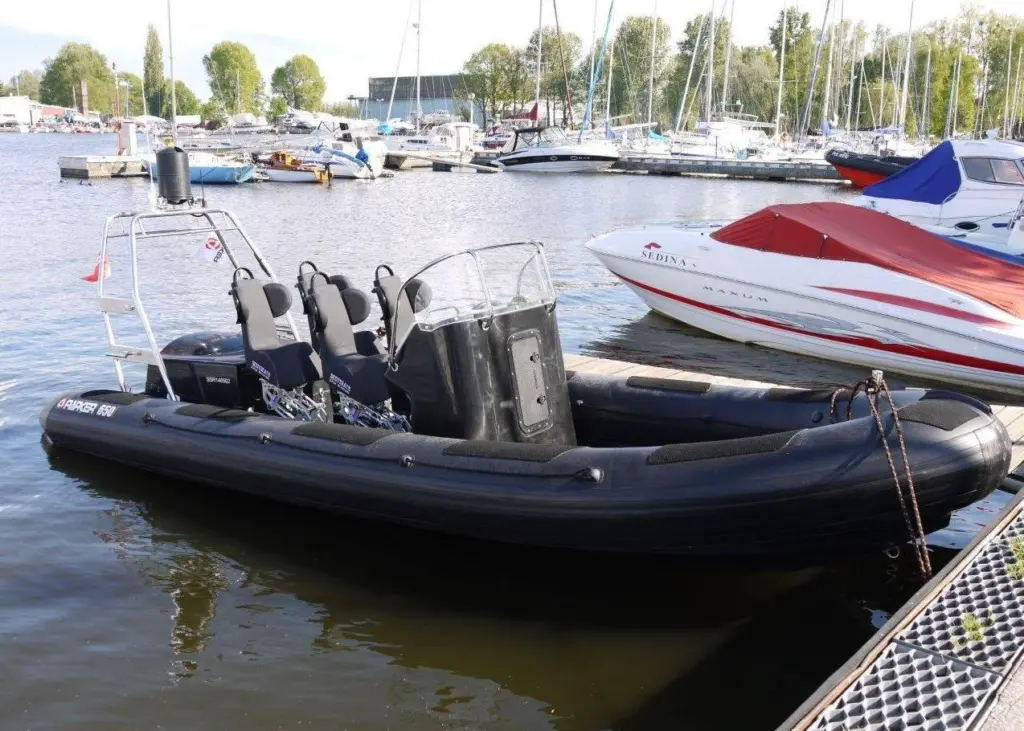 The Parker RIB fitted out with Scot Seats KPM-Marine shock mitigation seats sold at Seawork.
