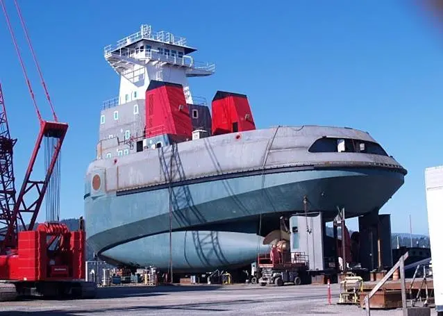 Legacy under construction shows the unique side pods for the propulsion systems.