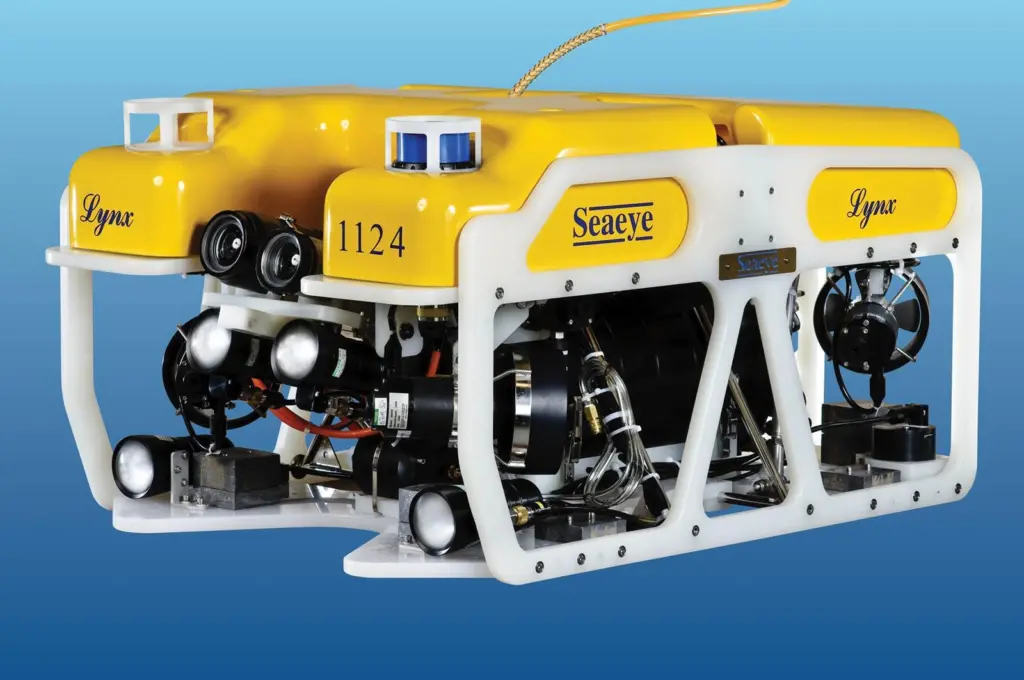 Saab Seaeye’s 1500m depth rated Lynx ROV, four of which have been ordered by Fugro Subsea Services for initial operation in Scottish, Brazilian and Singapore waters.
