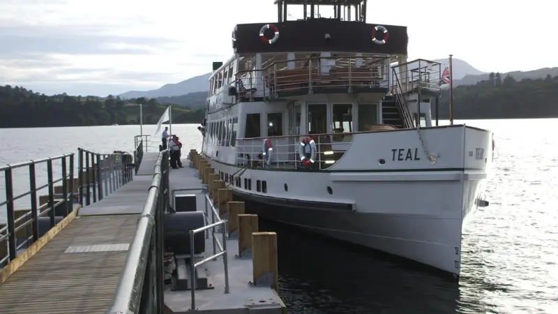 The design for the first ever floating jetty on Lake Windermere took into account the potential extreme lake level rises and provided for wheelchair access.