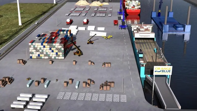 The terminal as it will look after expansion. Note the planned heavy duty platform.