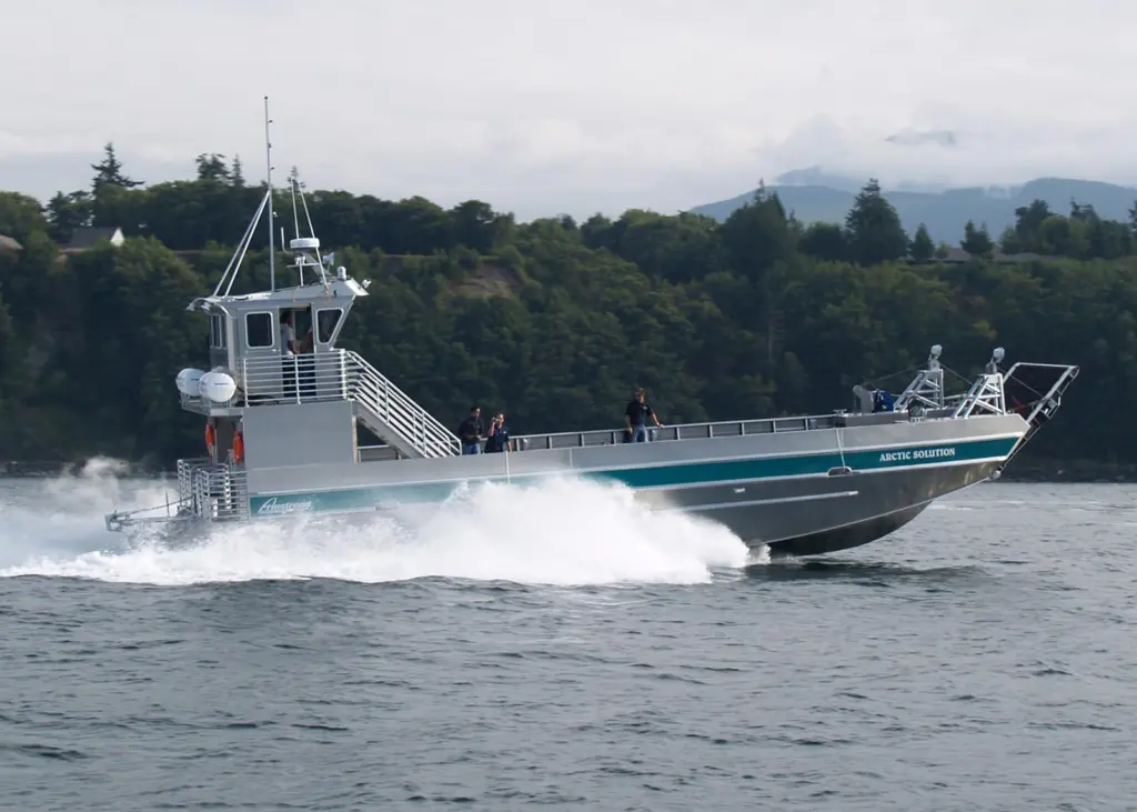 Arctic Solution is a shallow water ro-ro passenger and vehicle ferry.