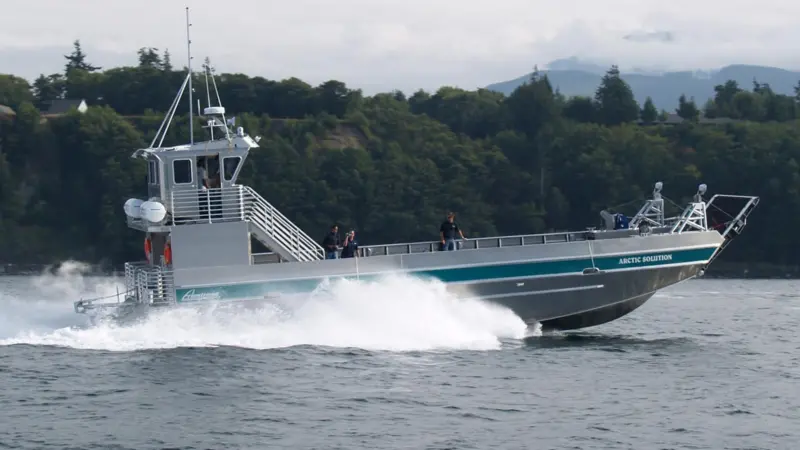 Arctic Solution is a shallow water ro-ro passenger and vehicle ferry.