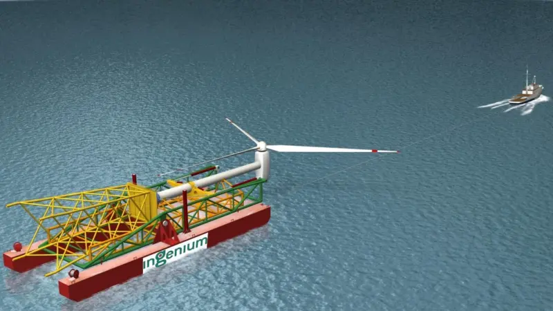 The Ingenium installation barge in full turbine configuration. Image courtesy of Ingenium AS.