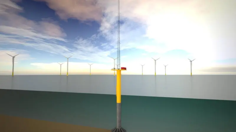 Harland and Wolff’s image of the Universal Foundation Met Mast.