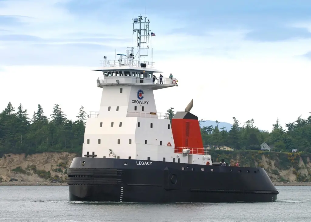 The Articulated Tug & Barge (ATB) ‘Legacy’ is just one of Crowley’s recently built assets.