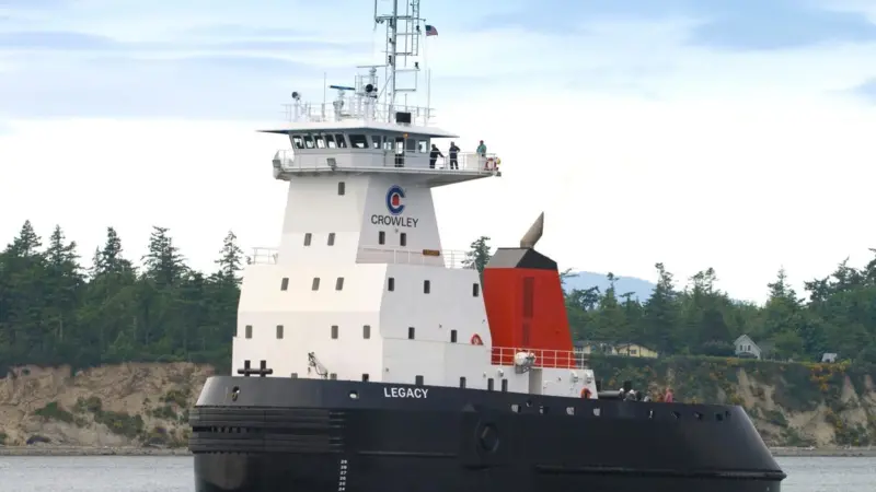 The Articulated Tug & Barge (ATB) ‘Legacy’ is just one of Crowley’s recently built assets.