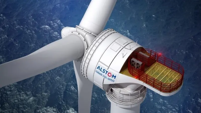 Alstom’s new Haliade 150-6MW wind turbine. Photo: Alstom
