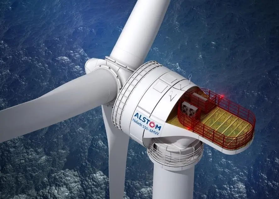 Alstom’s new Haliade 150-6MW wind turbine. Photo: Alstom