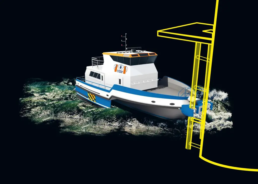The Mobimar 18 Wind will be classed to operate in sea state 4.0 Hs, providing safe transfers for service engineers in significant wave heights up to 2.5m.