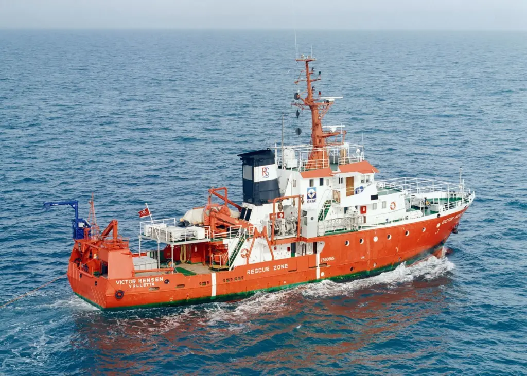 Data will be acquired by the survey vessel Victor Hensen. Photo: Hempel Shipping GmbH