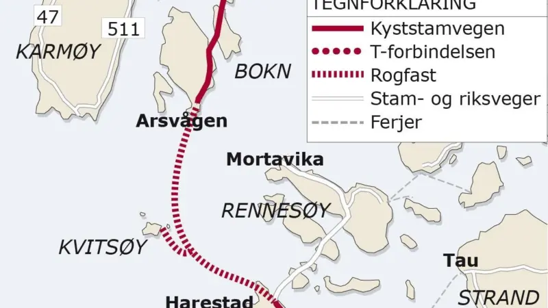 The Rogfast Tunnel will run to a depth of 350m below the Boknafjord and Kvitsøfjord on the North Sea coast of western Norway and will shorten the journey between Bergen and Stavanger by an hour.