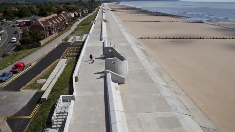 A vision of the completed High Knocke to Dynchurch Frontage A Sea Defences in Kent UK.