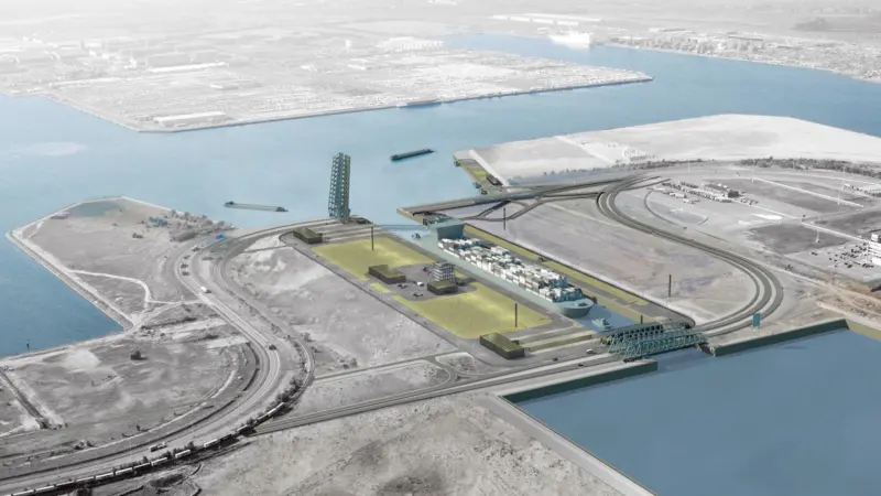 An artist’s impression showing the location of the new lock.