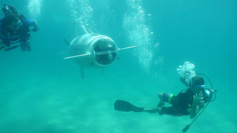 Competing teams must have designed and built their own submarines and will race them flooded, piloted and pedalled by a scuba diver.