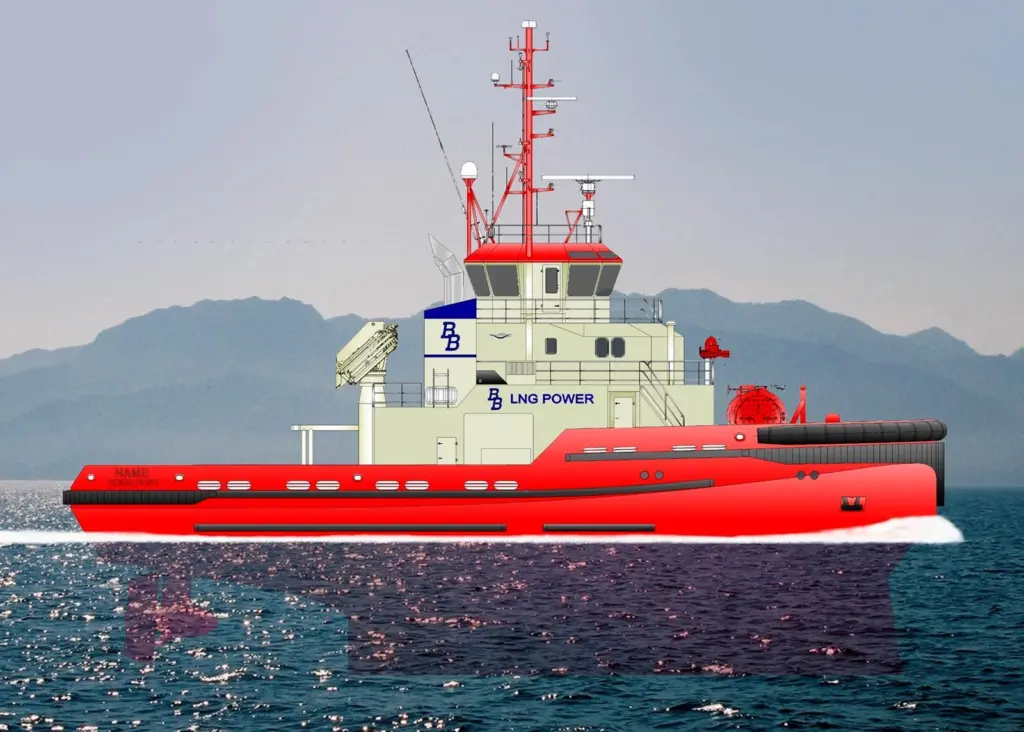 The Bukser og Bergning LNG fuelled tugs will be the first in the world.