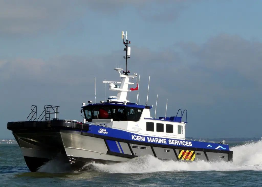 Iceni Defiant is of the same 17m design as MPI Cardenio, which will be on the Seawork 2012 pontoon.