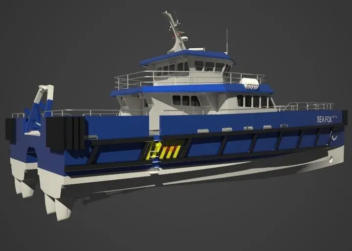 It is believed that the Navalu NxS 24 design will become the first dedicated wind farm support catamaran to be built in France.