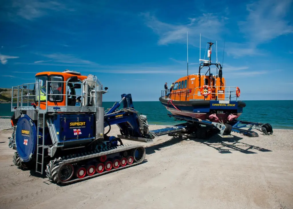 The L&RS is seen undergoing beach trials at Llandudno.