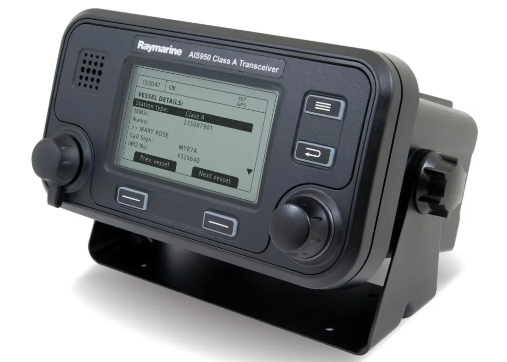 A single unit contains the complete AIS transceiver system and LCD display.