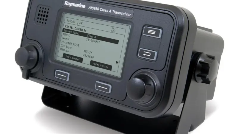 A single unit contains the complete AIS transceiver system and LCD display.
