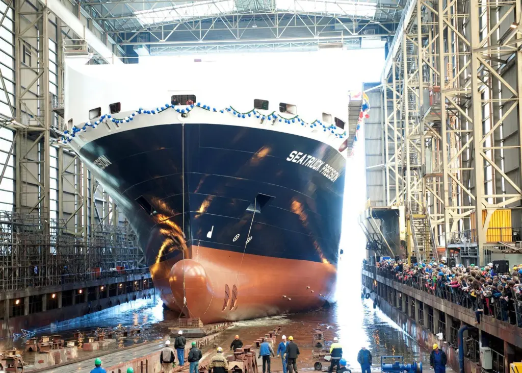 Seatruck Precision is launched at the FSG Flensburg Yard in Germany last month