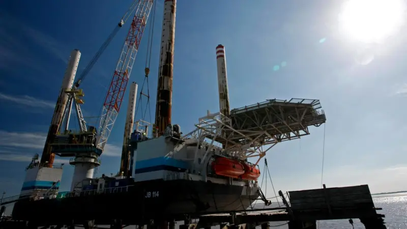 The Lincs Wind Farm operated jack-up barge JB114 is currently operating from the Port of Hull.