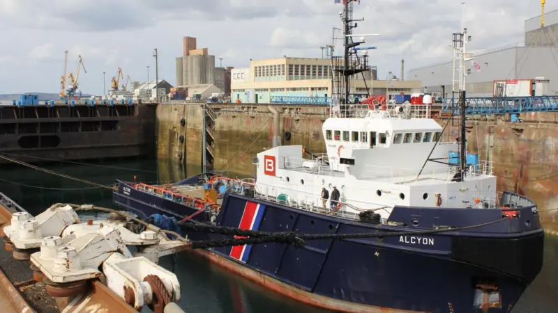 The AHTS ‘Alcyon’ docked at Brest last week