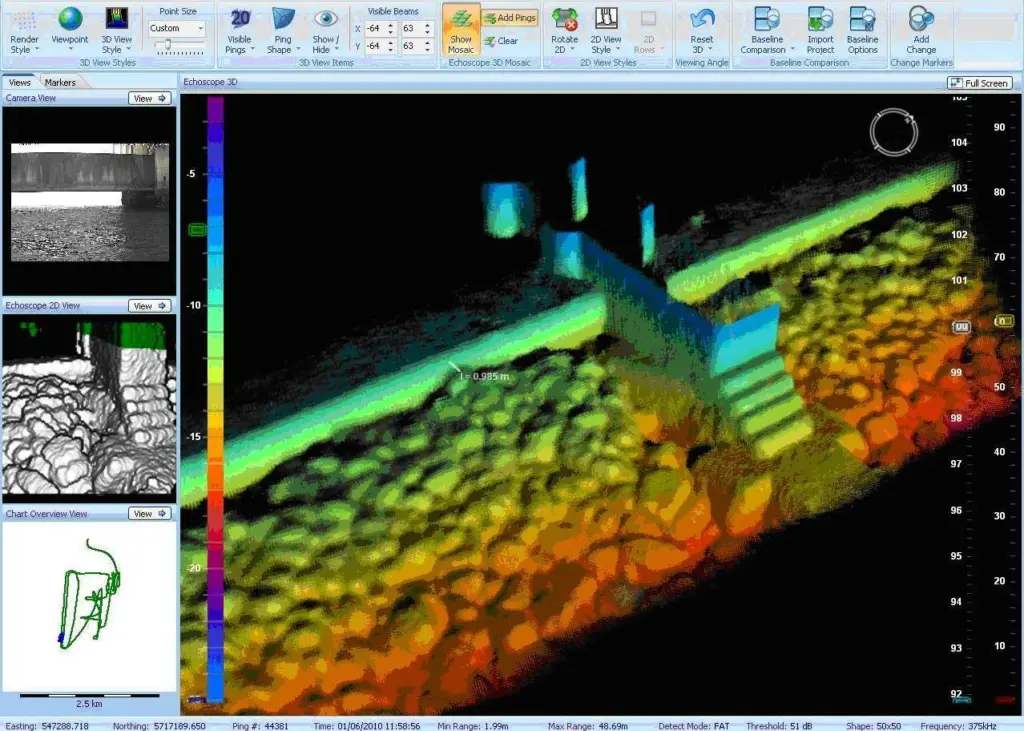 The UIS will serve a range of marine applications, including lock and dam inspections and canal floor debris evaluation work.