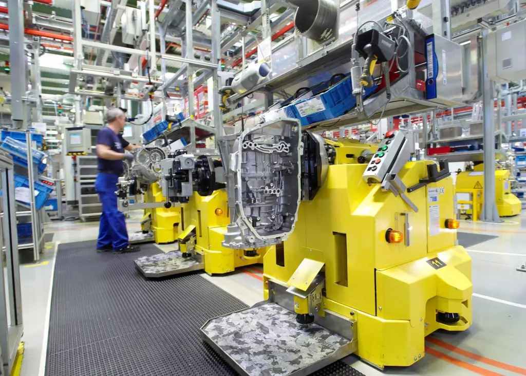 A ZF gearbox assembly facility in Germany.